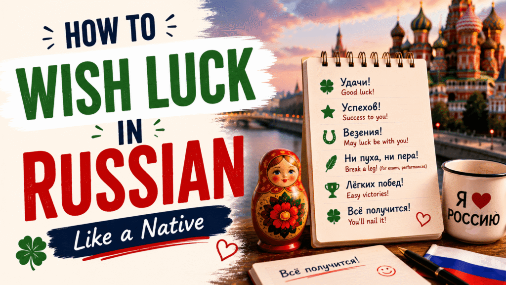 How to Wish Luck in Russian Like a Native lesson with audio
