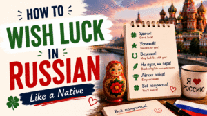 How to Wish Luck in Russian Like a Native lesson with audio