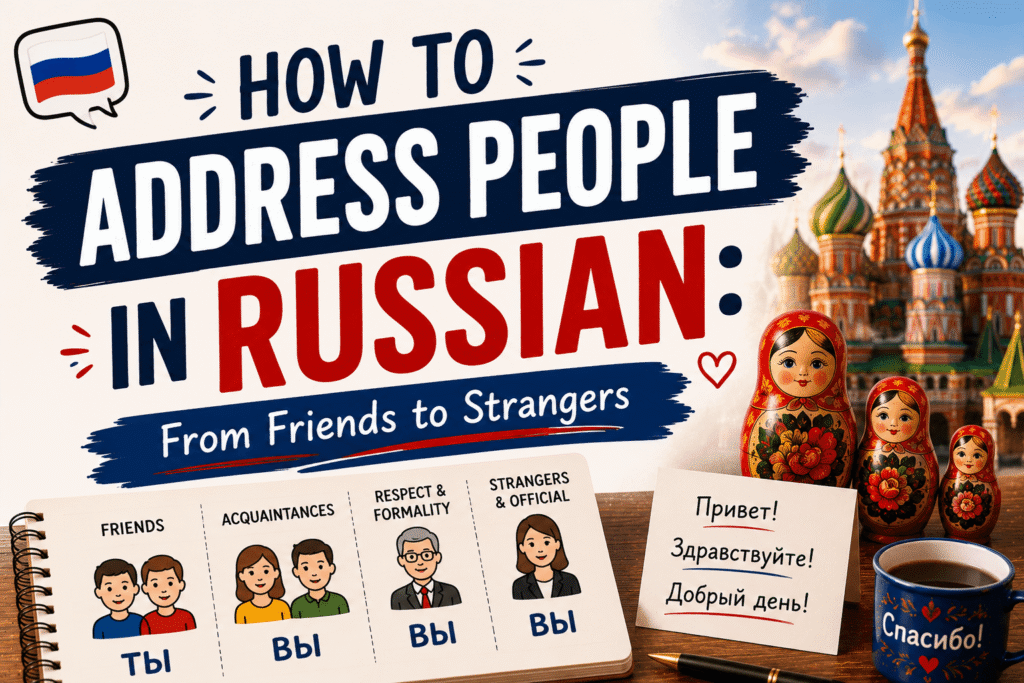 How to address people in Russian lesson