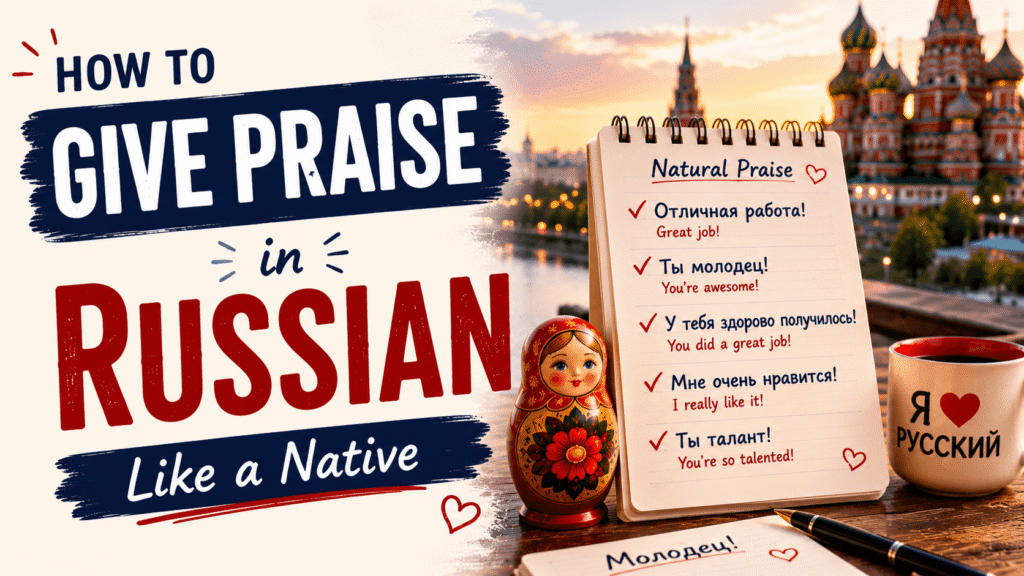 how to give a praise in russian lesson with examples