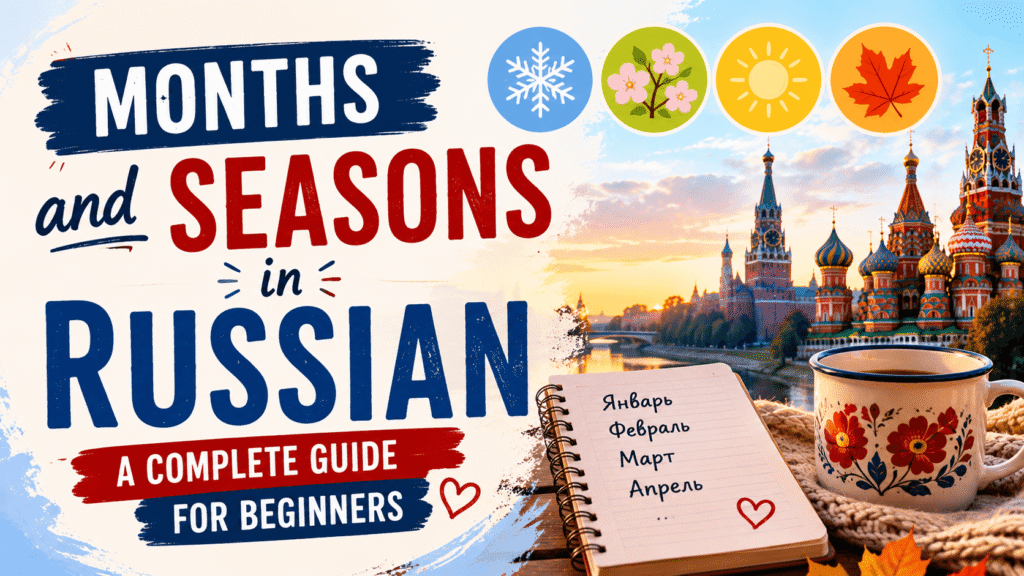 months and seasons in russian lesson with audio
