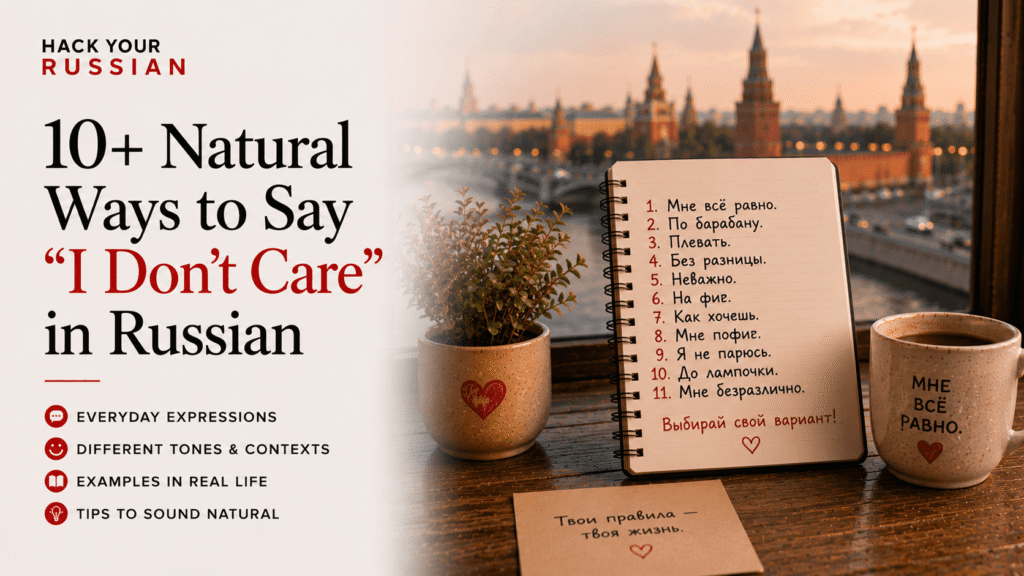 ways to say I don't care in russian lesson