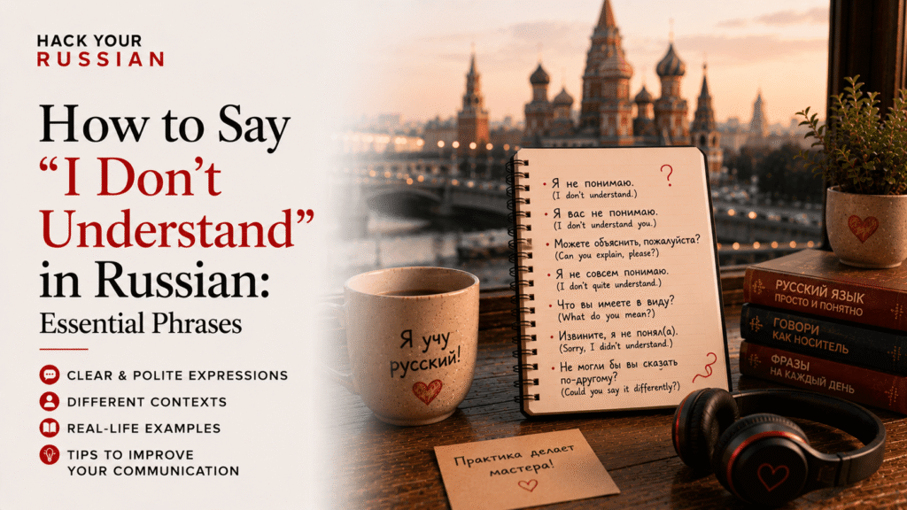 ways to say i don't understand in russian lesson